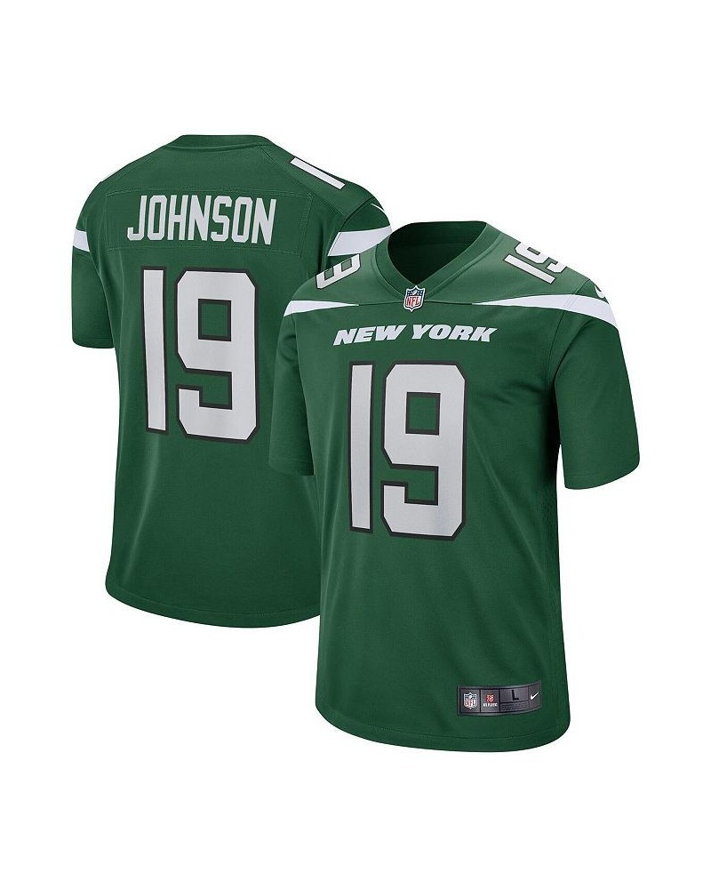 Men's Keyshawn Johnson Gotham Green New York Jets Game Retired Player Jersey $49.22 Jersey