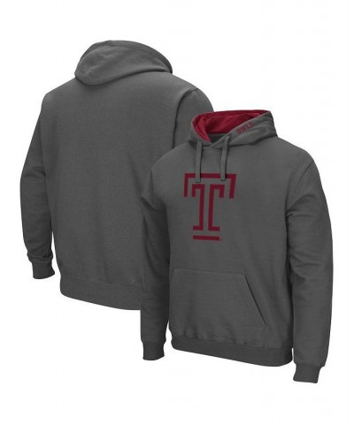 Men's Charcoal Temple Owls Arch and Logo Pullover Hoodie $22.55 Sweatshirt