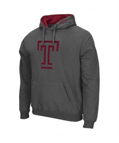 Men's Charcoal Temple Owls Arch and Logo Pullover Hoodie $22.55 Sweatshirt