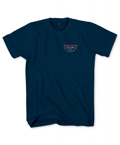 Men's Adventure Wave Graphic T-shirt Blue $20.92 T-Shirts