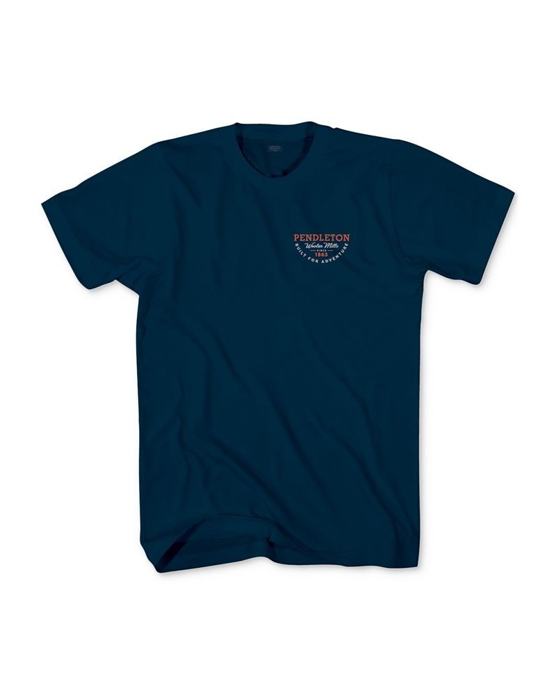 Men's Adventure Wave Graphic T-shirt Blue $20.92 T-Shirts