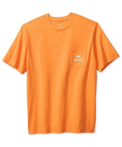 Men's Beer Kats Graphic Pocket T-Shirt Orange $32.25 T-Shirts