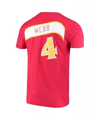 Men's Spud Webb Red Atlanta Hawks Hardwood Classics Name and Number T-shirt $23.65 T-Shirts