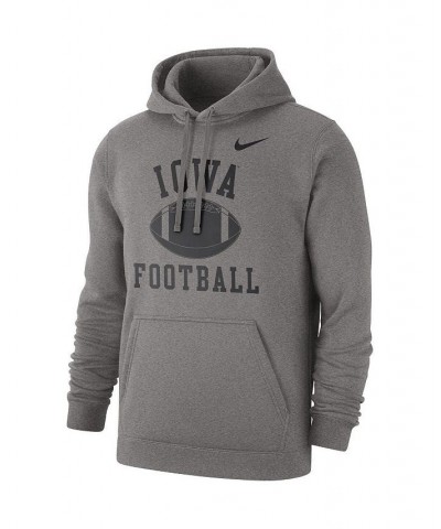 Men's Heathered Gray Iowa Hawkeyes Football Club Pullover Hoodie $33.75 Sweatshirt