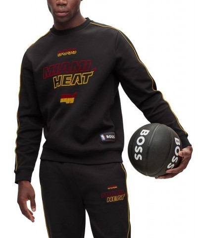 BOSS x NBA Men's Miami Heat Regular-Fit Sweatshirt Black $36.21 Sweatshirt