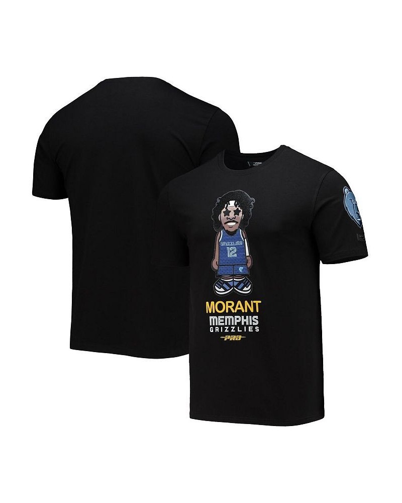 Men's Ja Morant Black Memphis Grizzlies Caricature T-shirt $30.55 T-Shirts