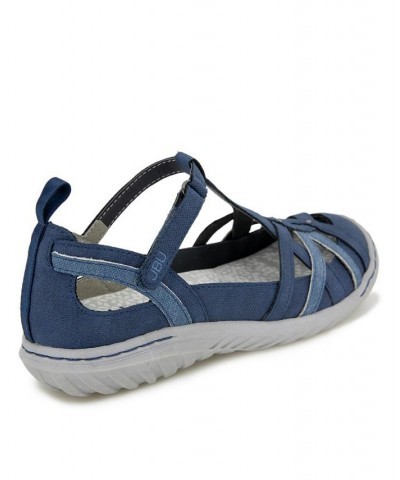 Women's Dove Flat Sandals Blue $35.60 Shoes