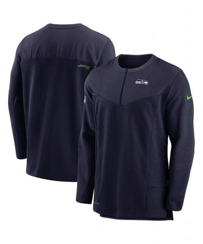 Men's College Navy Seattle Seahawks Sideline Half-Zip UV Performance Jacket $47.00 Jackets