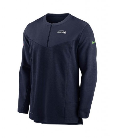 Men's College Navy Seattle Seahawks Sideline Half-Zip UV Performance Jacket $47.00 Jackets