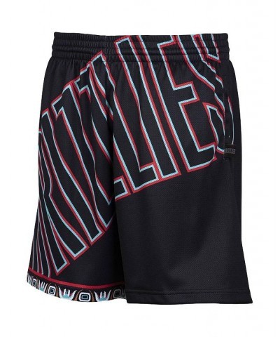 Men's Black Vancouver Grizzlies Hardwood Classics Big Face 2.0 Shorts $43.99 Shorts