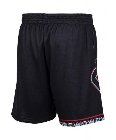 Men's Black Vancouver Grizzlies Hardwood Classics Big Face 2.0 Shorts $43.99 Shorts