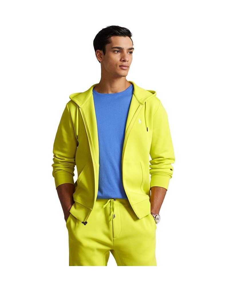 Men's Double-Knit Full-Zip Hoodie Yellow $38.05 Sweatshirt