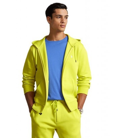 Men's Double-Knit Full-Zip Hoodie Yellow $38.05 Sweatshirt