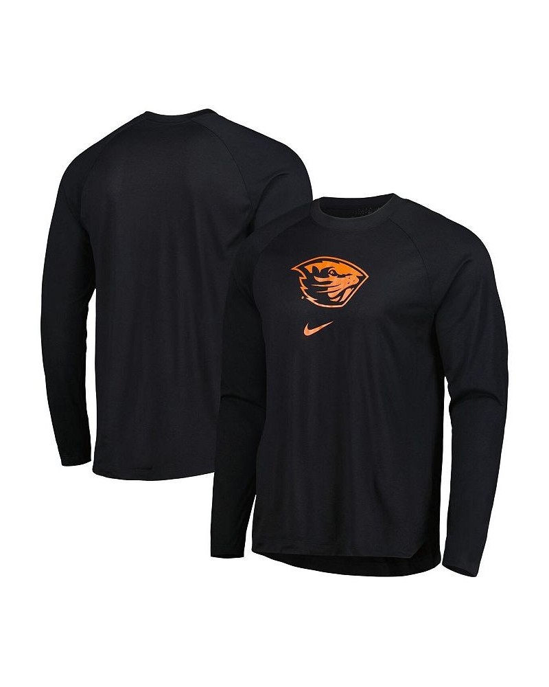 Men's Black Oregon State Beavers Spotlight Raglan Performance Long Sleeve T-shirt $37.79 T-Shirts