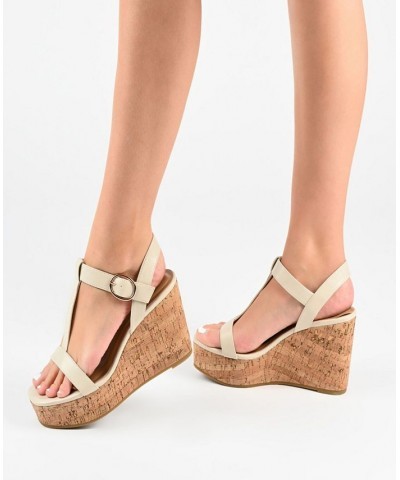 Women's Matildaa Platform Wedge Sandals Blue $53.90 Shoes