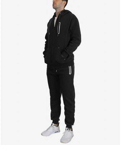 Men's Slim Fit Fleece-Lined Reflective Design Hoodie and Jogger Pants, 2 Piece Set PD01 $33.00 Pants