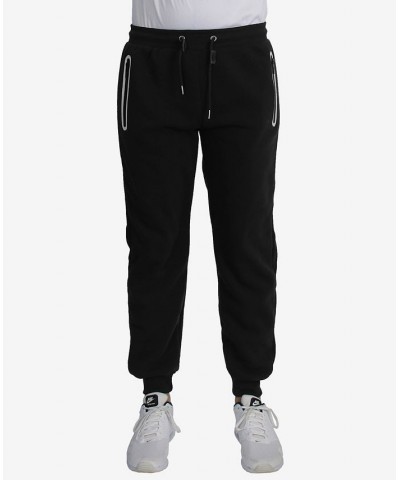 Men's Slim Fit Fleece-Lined Reflective Design Hoodie and Jogger Pants, 2 Piece Set PD01 $33.00 Pants