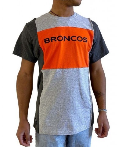 Men's Heathered Gray Denver Broncos Split T-shirt $24.00 T-Shirts