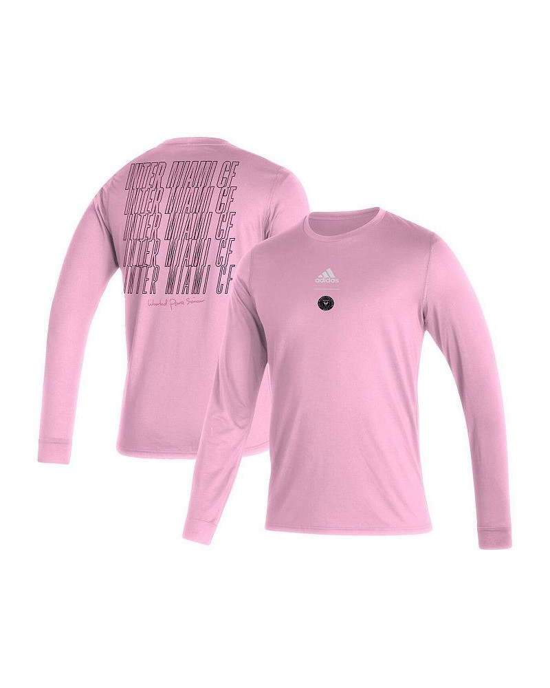 Men's Pink Inter Miami CF Club Long Sleeve T-shirt $22.00 T-Shirts