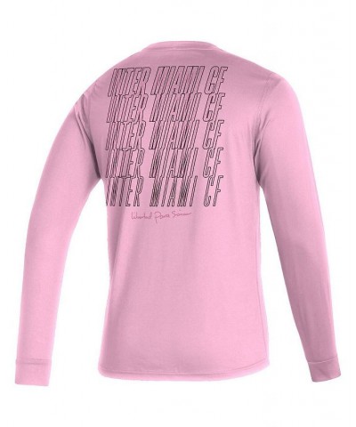 Men's Pink Inter Miami CF Club Long Sleeve T-shirt $22.00 T-Shirts