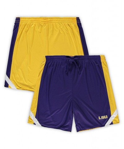 Men's Purple, Gold LSU Tigers Big and Tall Team Reversible Shorts $25.85 Shorts