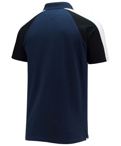 Men's Navy and White Tennessee Titans Holden Raglan Polo Shirt $26.66 Polo Shirts