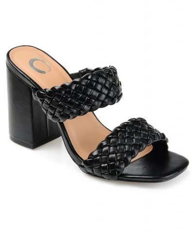 Women's Melissa Woven Sandals Black $45.89 Shoes