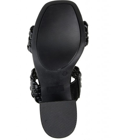 Women's Melissa Woven Sandals Black $45.89 Shoes