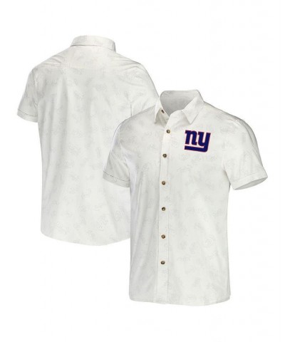 Men's NFL x Darius Rucker Collection by White New York Giants Woven Button-Up T-shirt $26.68 Shirts