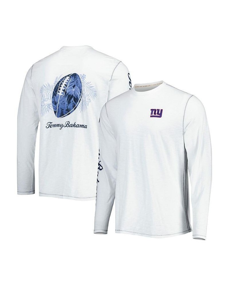 Men's White New York Giants Laces Out Billboard Long Sleeve T-shirt $51.60 T-Shirts