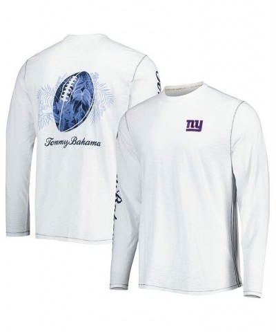 Men's White New York Giants Laces Out Billboard Long Sleeve T-shirt $51.60 T-Shirts