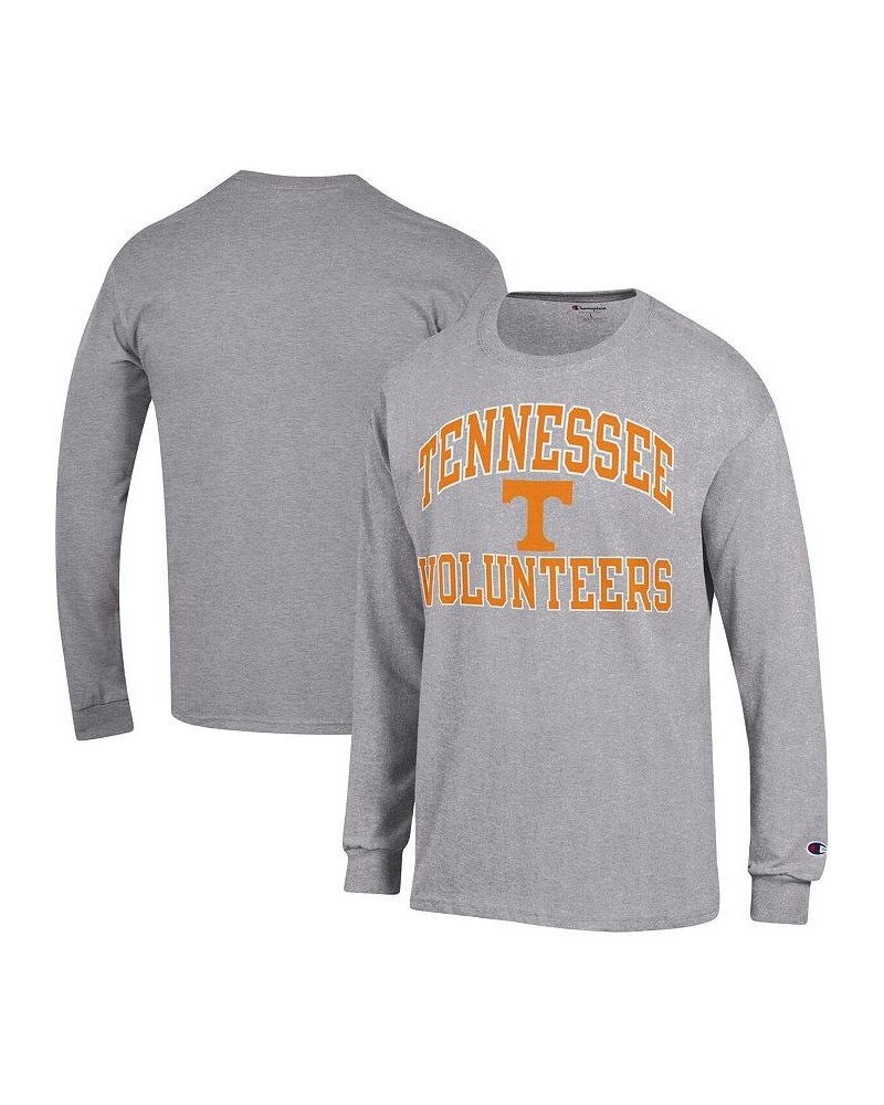 Men's Heather Gray Tennessee Volunteers High Motor Long Sleeve T-shirt $24.35 T-Shirts