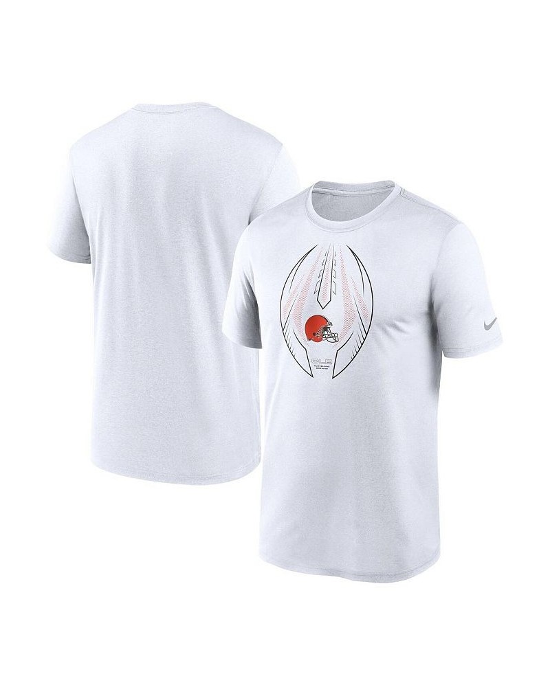 Men's White Cleveland Browns Legend Icon T-shirt $22.05 T-Shirts