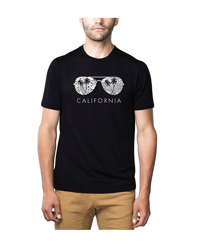 Men's Premium Word Art T-shirt - California Shades Black $24.74 T-Shirts