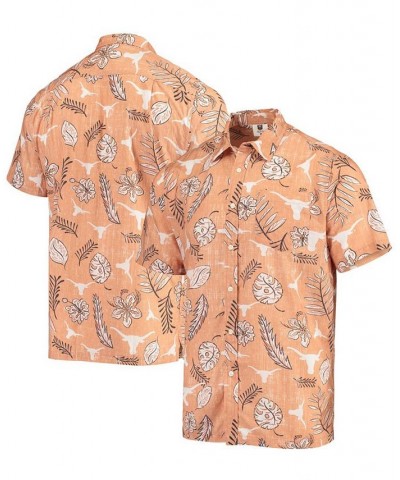 Men's Texas Orange Texas Longhorns Vintage-Like Floral Button-Up Shirt $38.24 Shirts