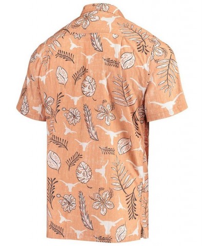 Men's Texas Orange Texas Longhorns Vintage-Like Floral Button-Up Shirt $38.24 Shirts