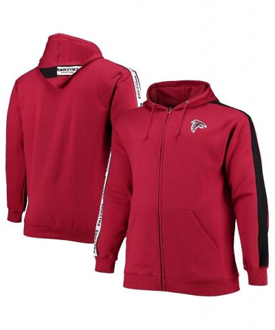 Men's Branded Red Atlanta Falcons Big and Tall Full-Zip Hoodie $37.22 Sweatshirt