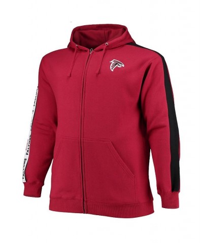 Men's Branded Red Atlanta Falcons Big and Tall Full-Zip Hoodie $37.22 Sweatshirt