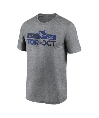 Men's Heather Charcoal Toronto Blue Jays 2022 Postseason T-shirt $28.59 T-Shirts