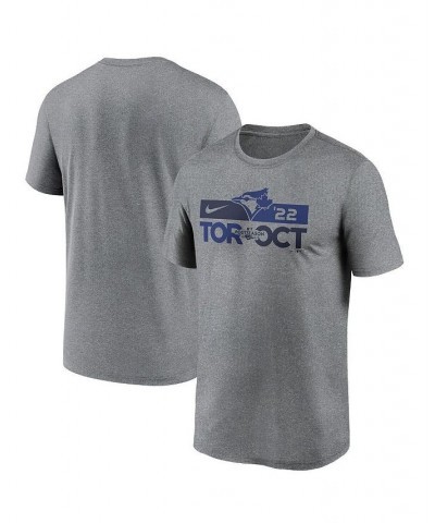 Men's Heather Charcoal Toronto Blue Jays 2022 Postseason T-shirt $28.59 T-Shirts