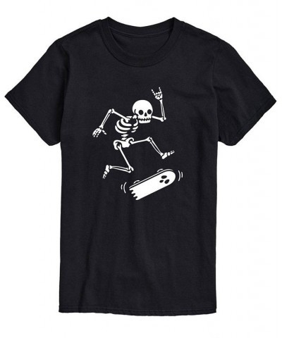 Men's Skateboarding Skeleton Classic Fit T-shirt Black $18.89 T-Shirts