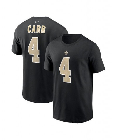 Men's Derek Carr Black New Orleans Saints Player Name and Number T-shirt $23.50 T-Shirts