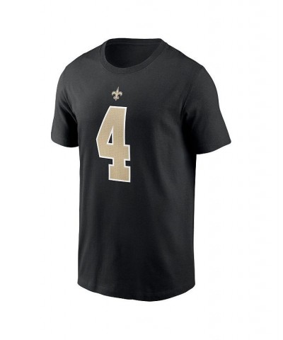 Men's Derek Carr Black New Orleans Saints Player Name and Number T-shirt $23.50 T-Shirts