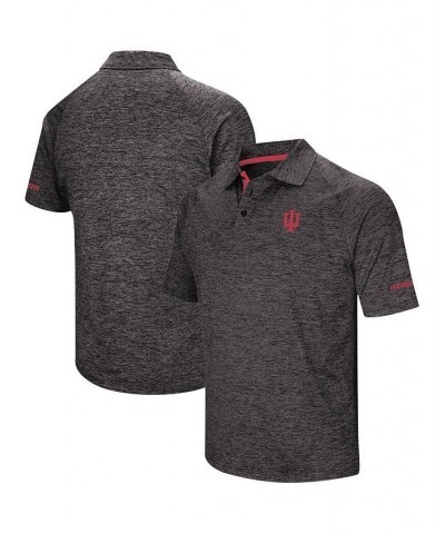 Men's Black Indiana Hoosiers Big and Tall Down Swing Polo Shirt $24.60 Polo Shirts