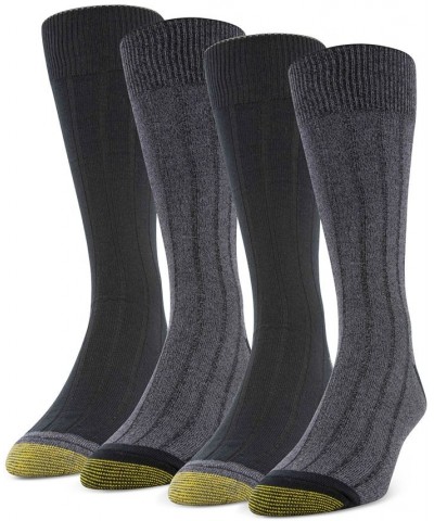 Men's 4-Pack Casual Rib Crew Socks Charcoal, Black, Charcoal, Black $8.84 Socks