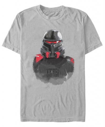 Star Wars Men's Jedi Fallen Order Purge Trooper Portrait Sketch T-shirt Silver $18.54 T-Shirts