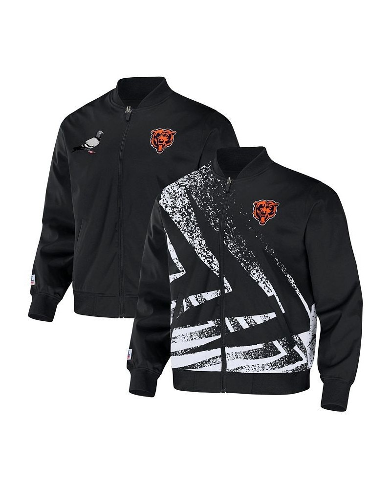 Men's NFL X Staple Black Chicago Bears Embroidered Reversable Nylon Jacket $46.74 Jackets