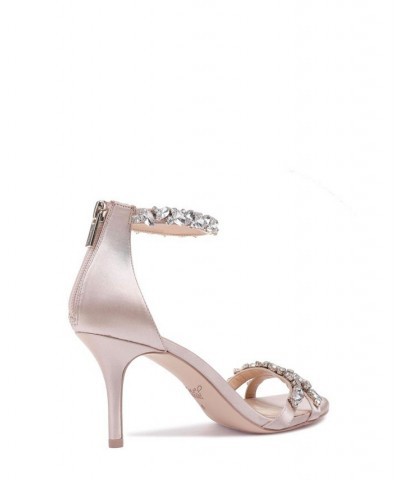 Caroline Embellished Ankle-Strap Evening Sandals Tan/Beige $47.96 Shoes