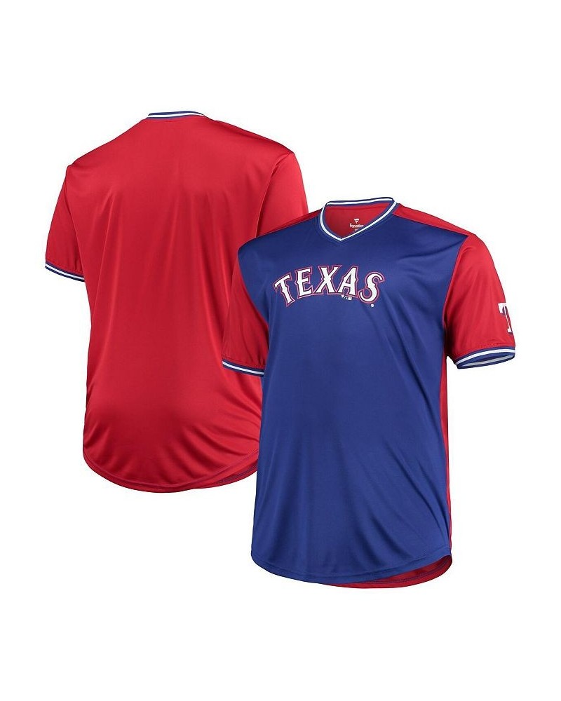 Men's Royal, Red Texas Rangers Solid Big and Tall V-Neck T-shirt $35.00 T-Shirts