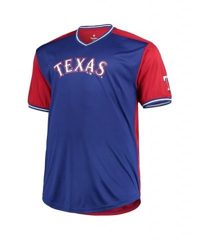 Men's Royal, Red Texas Rangers Solid Big and Tall V-Neck T-shirt $35.00 T-Shirts